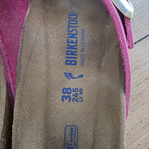 Birkenstock Arizona Womens Fuschia Birko-Flor Sandals ** Size 7 ** - Picture 6 of 8
